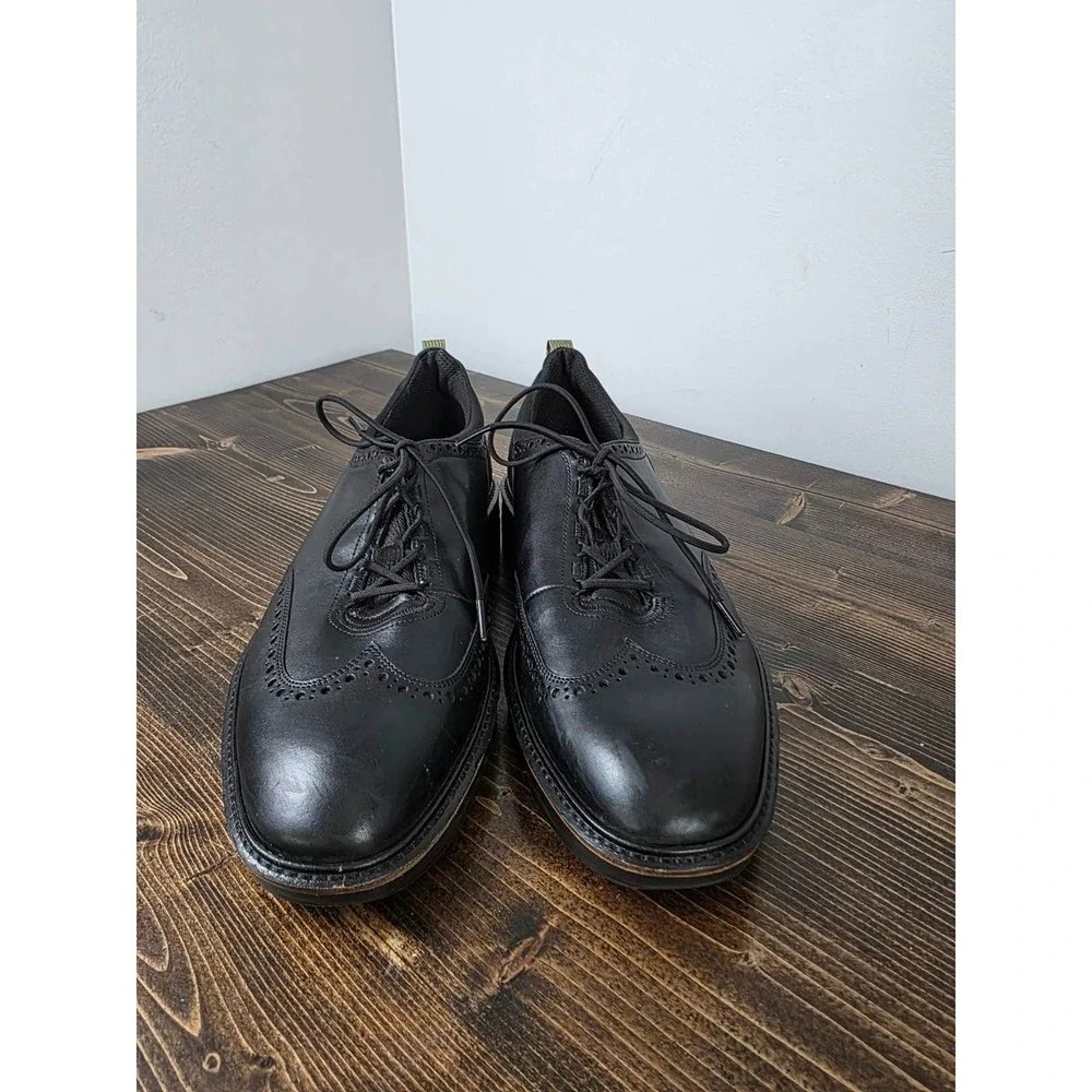 Ecco Phorene Men's Shoes Size 12 / 12.5 Black Leather Dress Oxford‎ Shoes